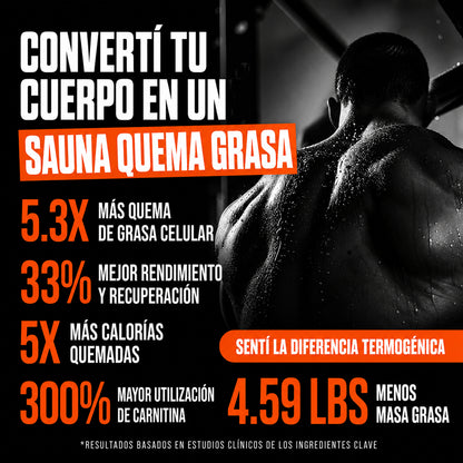 Quemador líquido sin cafeína | Convertí cada entrenamiento en una rutina quema grasa