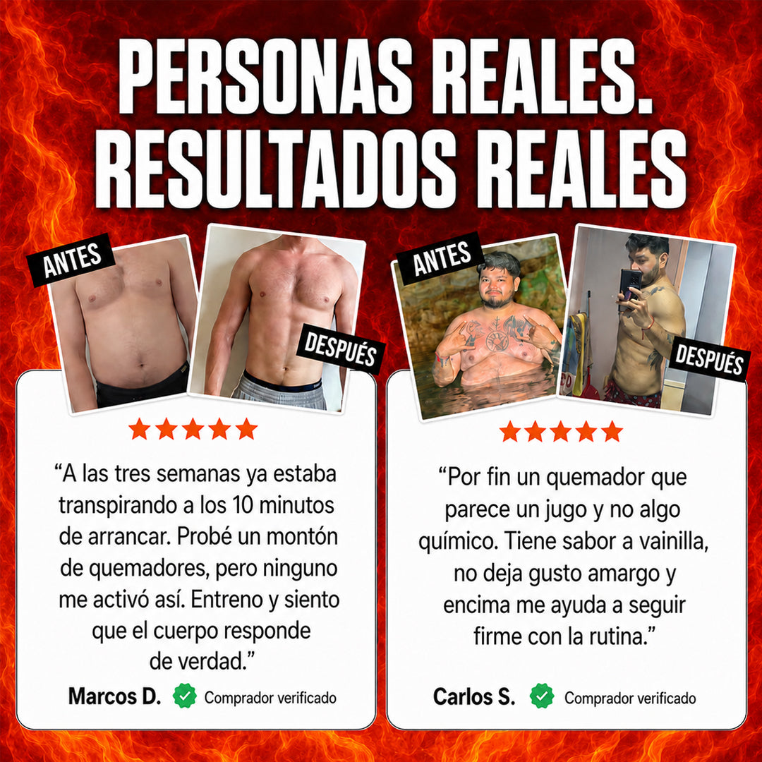 Quemador líquido sin cafeína | Convertí cada entrenamiento en una rutina quema grasa