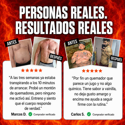 Quemador líquido sin cafeína | Convertí cada entrenamiento en una rutina quema grasa